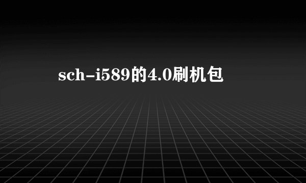 ​sch-i589的4.0刷机包