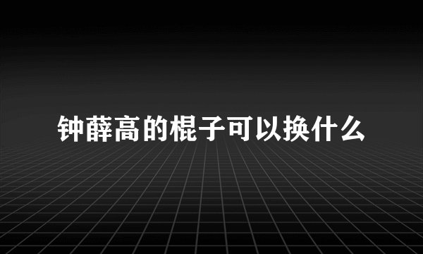 钟薛高的棍子可以换什么