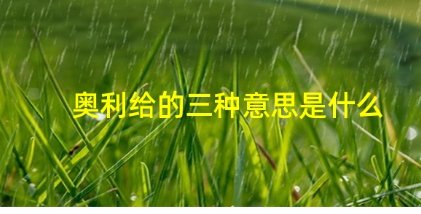 奥利给的三种意思