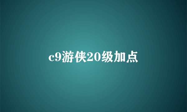 c9游侠20级加点