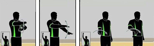 篮球比赛双方犯规的裁判手势什么？