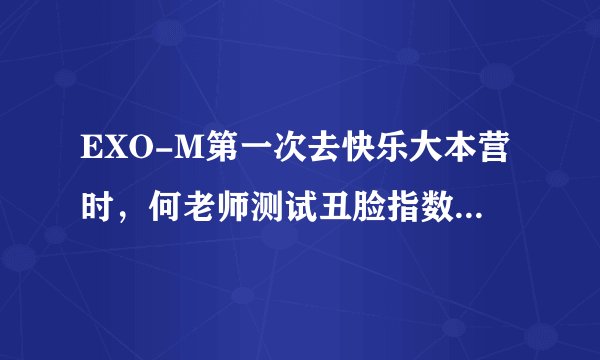 EXO-M第一次去快乐大本营时，何老师测试丑脸指数的那个软件叫什么？