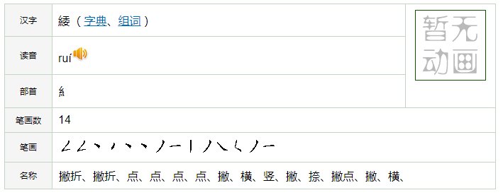緌的简体是什么？