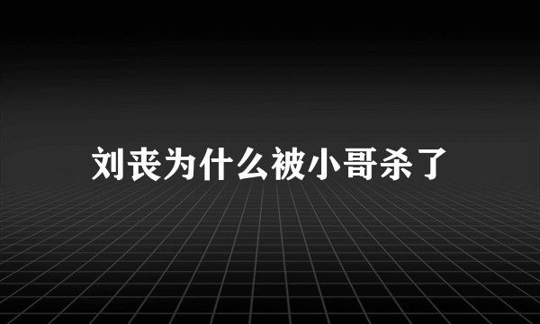 刘丧为什么被小哥杀了