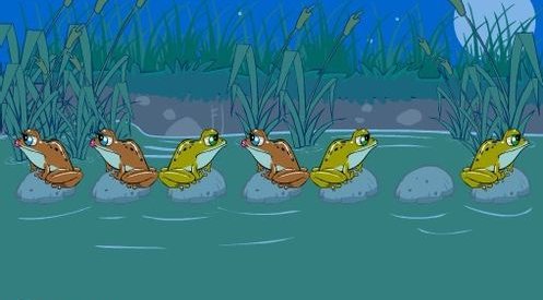 智力游戏小青蛙过河答案