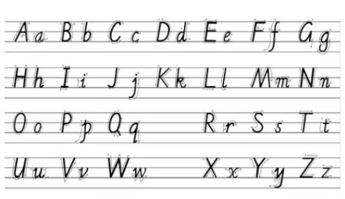 四线三格26个拼音字母表