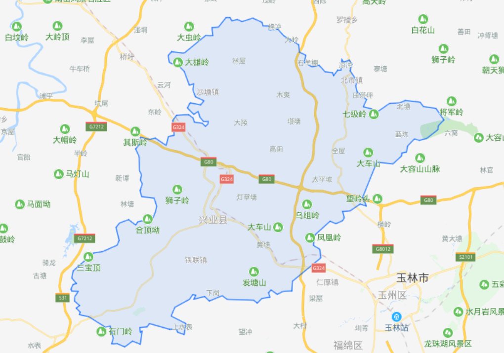 玉林兴业县都有那些乡镇？