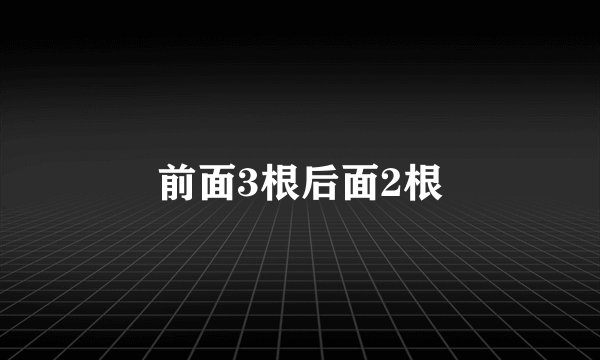 前面3根后面2根