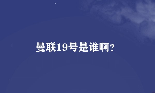 曼联19号是谁啊？