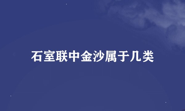 石室联中金沙属于几类