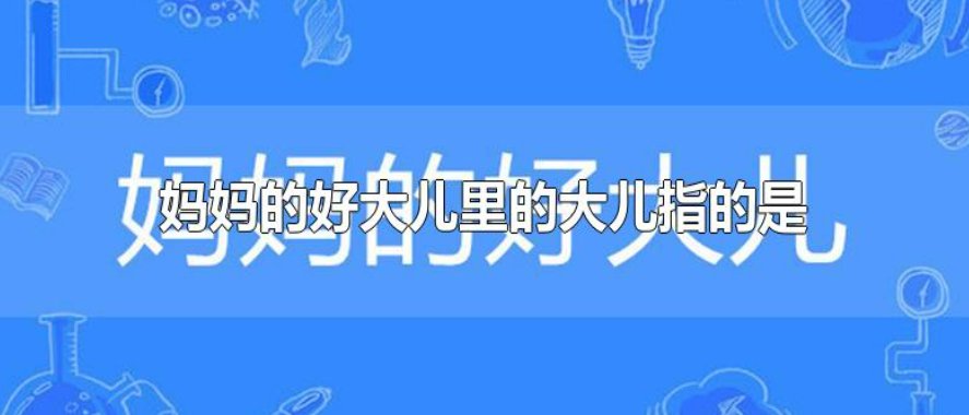 妈妈的好大儿里的大儿指的是