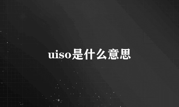 uiso是什么意思