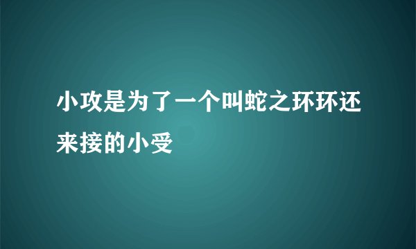 小攻是为了一个叫蛇之环环还来接的小受