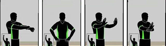 篮球比赛双方犯规的裁判手势什么？