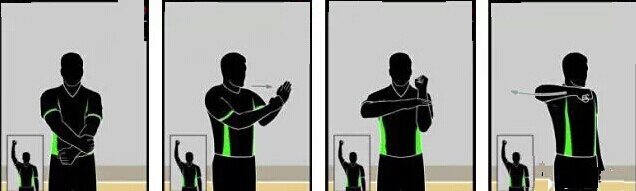 篮球比赛双方犯规的裁判手势什么？