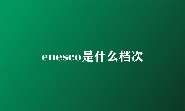 enesco是什么档次