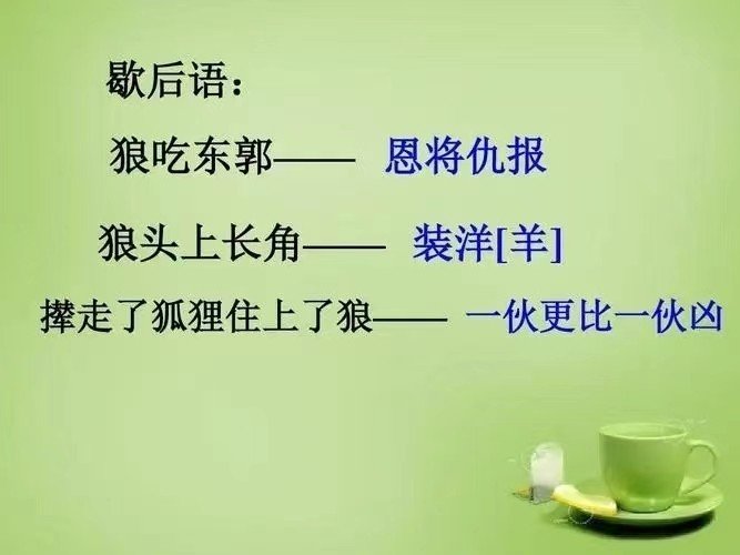 关于狐狸的歇后语