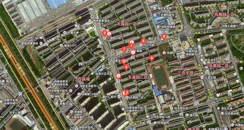 北京回龙观天露院地图