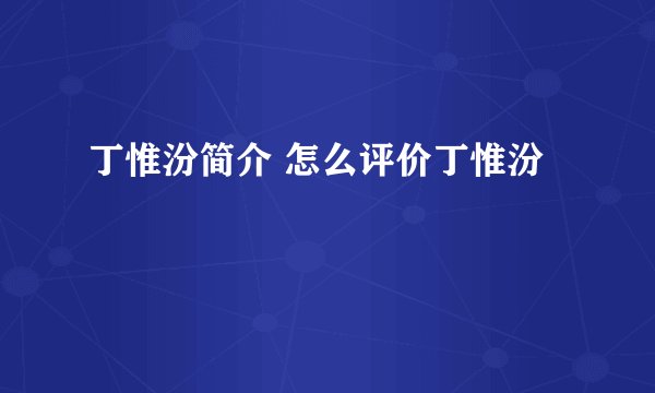 丁惟汾简介 怎么评价丁惟汾