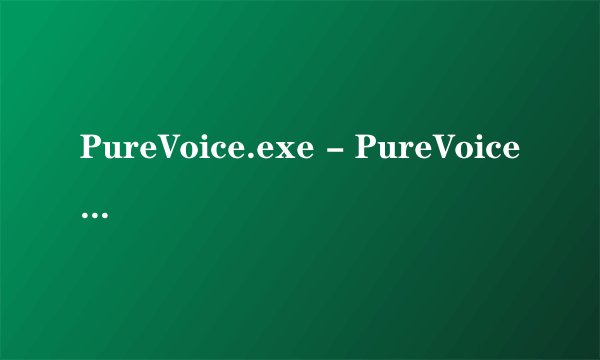 PureVoice.exe - PureVoice是什么进程 有什么用