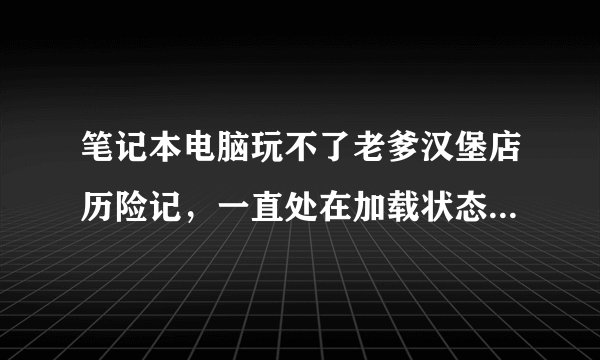 笔记本电脑玩不了老爹汉堡店历险记，一直处在加载状态，非网速问题，换7k7k试过也不行，求解谢谢！