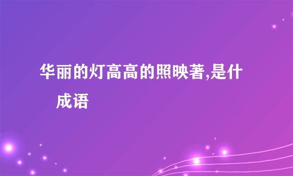 华丽的灯高高的照映著,是什麼成语