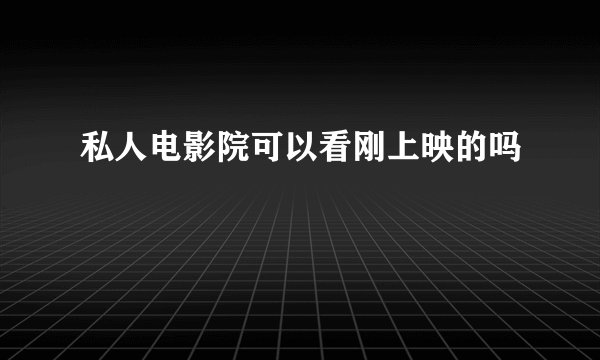私人电影院可以看刚上映的吗