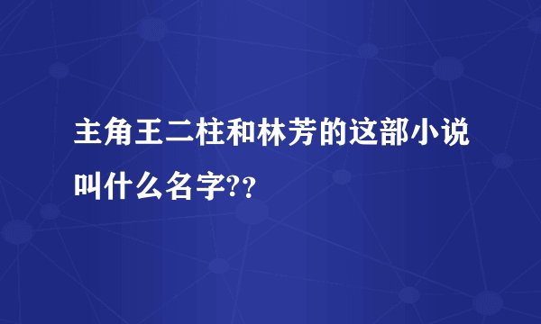 主角王二柱和林芳的这部小说叫什么名字?？