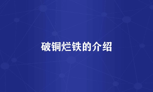 破铜烂铁的介绍