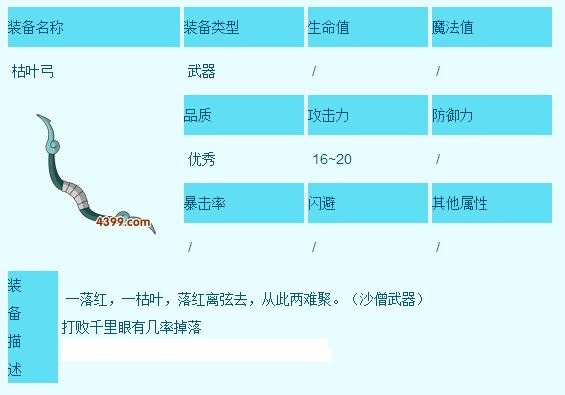 造梦西游3枯叶弓怎么合成?