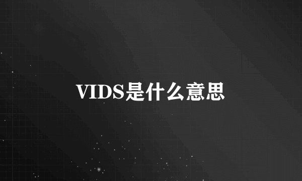 VIDS是什么意思