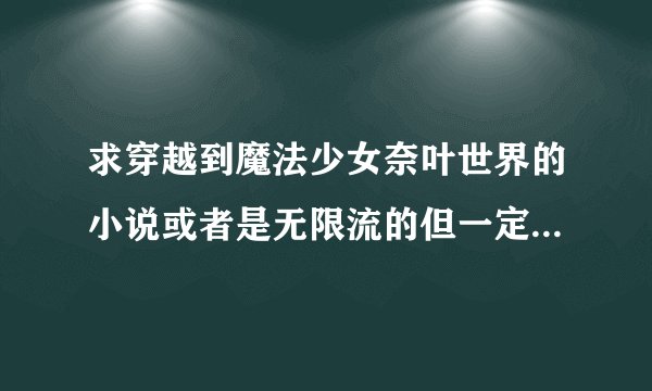 求穿越到魔法少女奈叶世界的小说或者是无限流的但一定要有魔法少女奈叶的世界，主角一定是男的