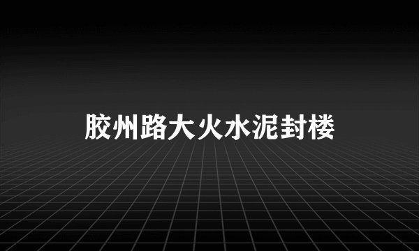 胶州路大火水泥封楼