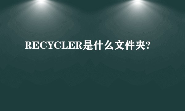 RECYCLER是什么文件夹?