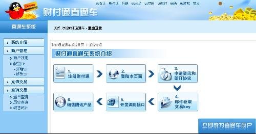 财付通直通车的支持的产品