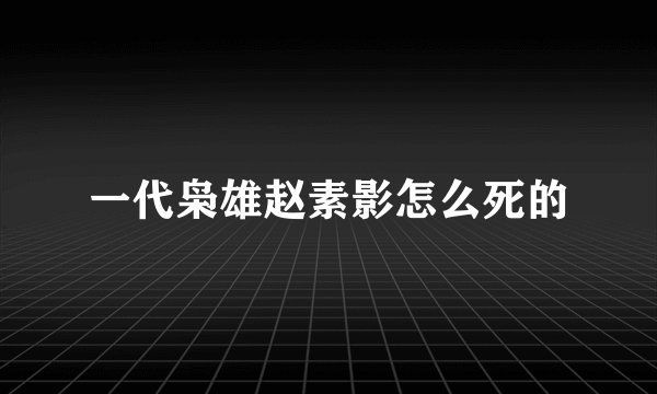 一代枭雄赵素影怎么死的
