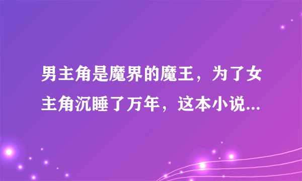 男主角是魔界的魔王，为了女主角沉睡了万年，这本小说叫什么？