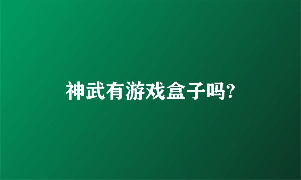 神武有游戏盒子吗?