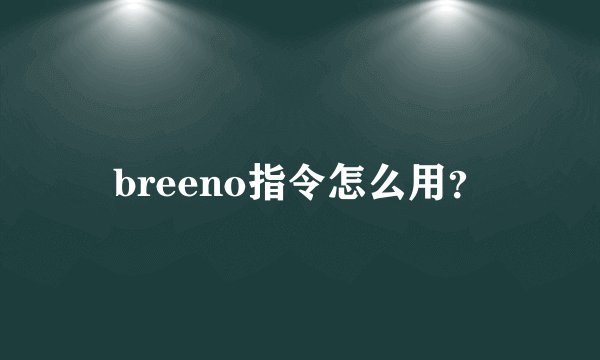 breeno指令怎么用？