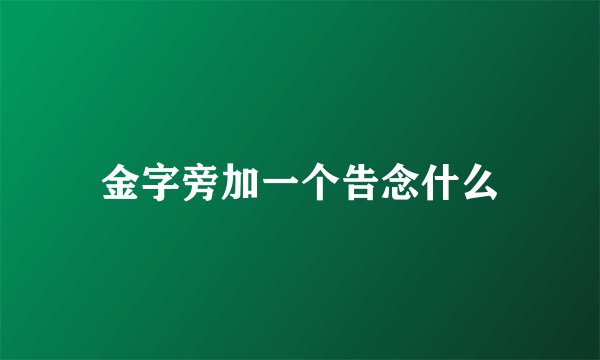金字旁加一个告念什么