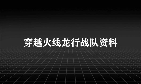 穿越火线龙行战队资料
