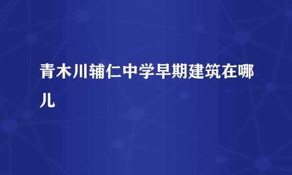 青木川辅仁中学早期建筑在哪儿