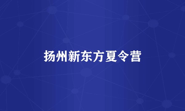 扬州新东方夏令营