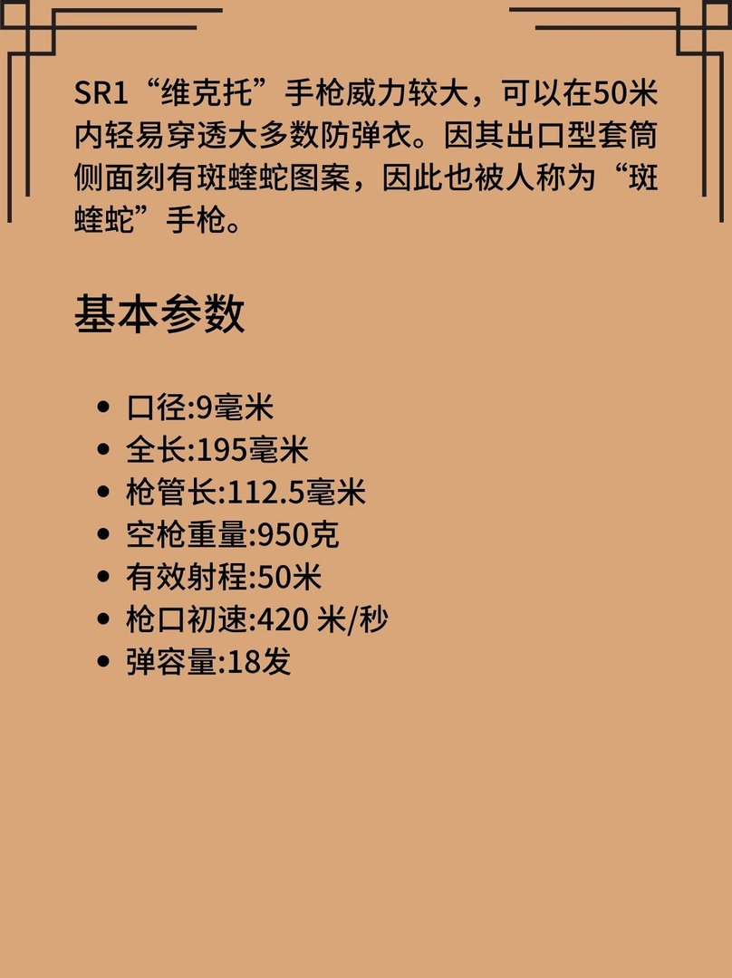 俄罗斯SR1“维克托”手枪