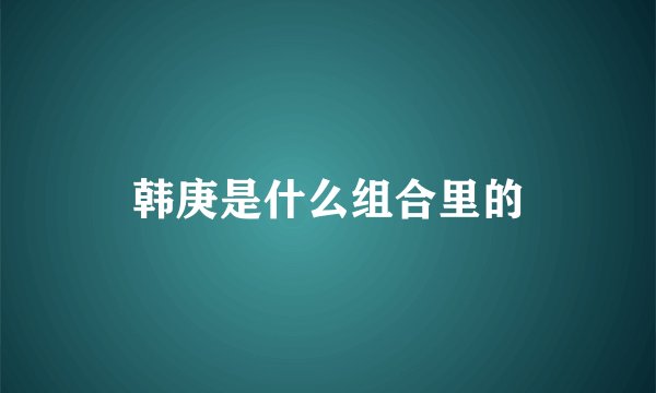 韩庚是什么组合里的