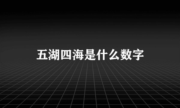 五湖四海是什么数字
