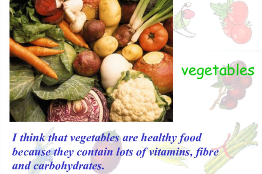 她有健康的饮食英语