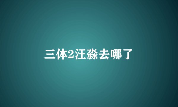 三体2汪淼去哪了