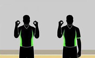 篮球比赛双方犯规的裁判手势什么？