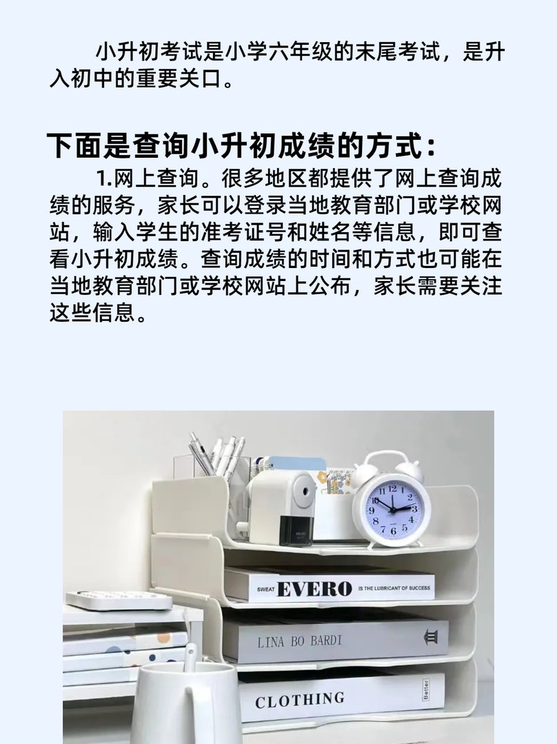 小升初成绩怎么查询?
